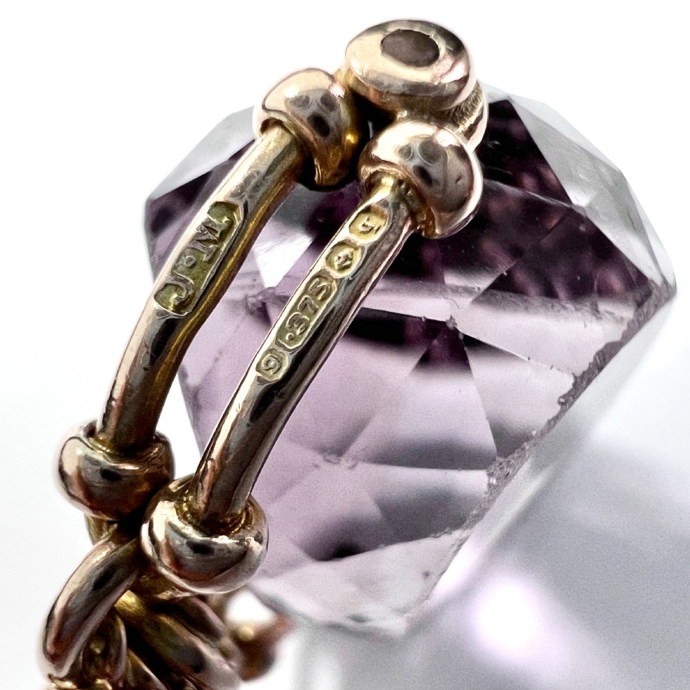 Edwardian Amethyst 9CT Gold Spinning Fob View IV
