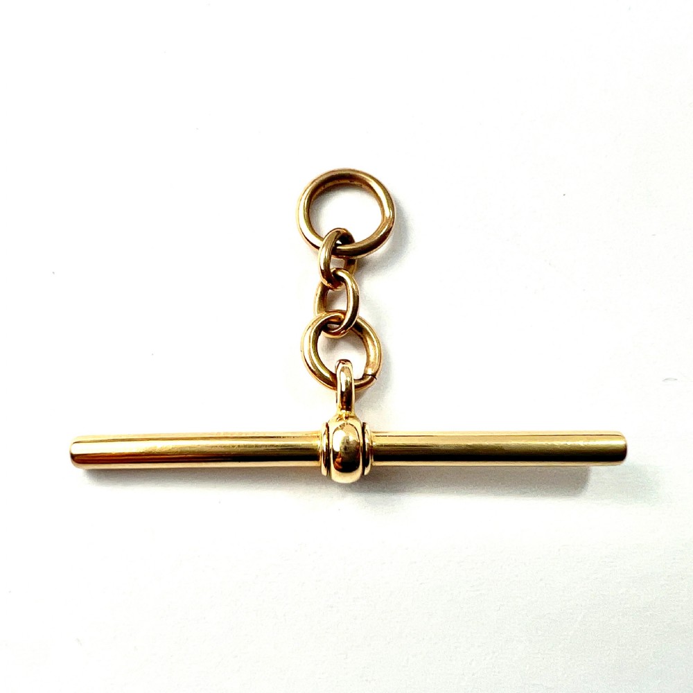Victorian 18CT Gold Albert T Bar Watch Fob Pendant