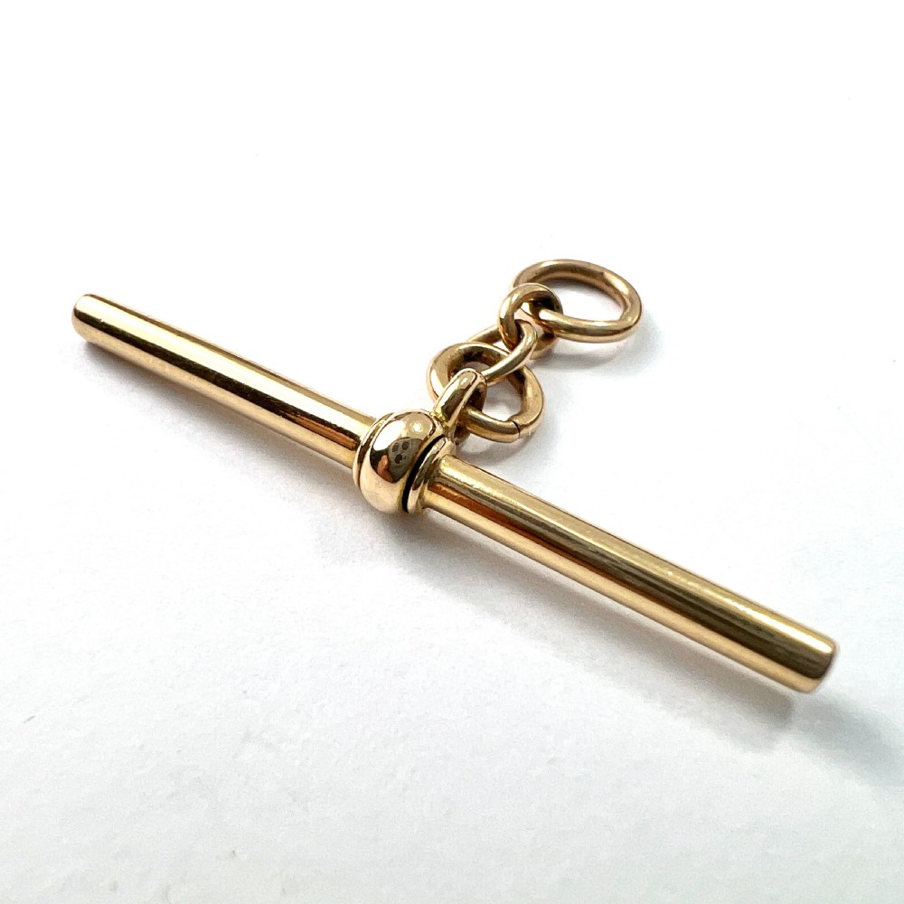 Victorian 18CT Gold Albert T Bar Watch Fob Pendant View II