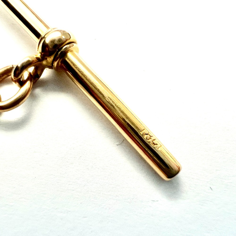 Victorian 18CT Gold Albert T Bar Watch Fob Pendant View IV