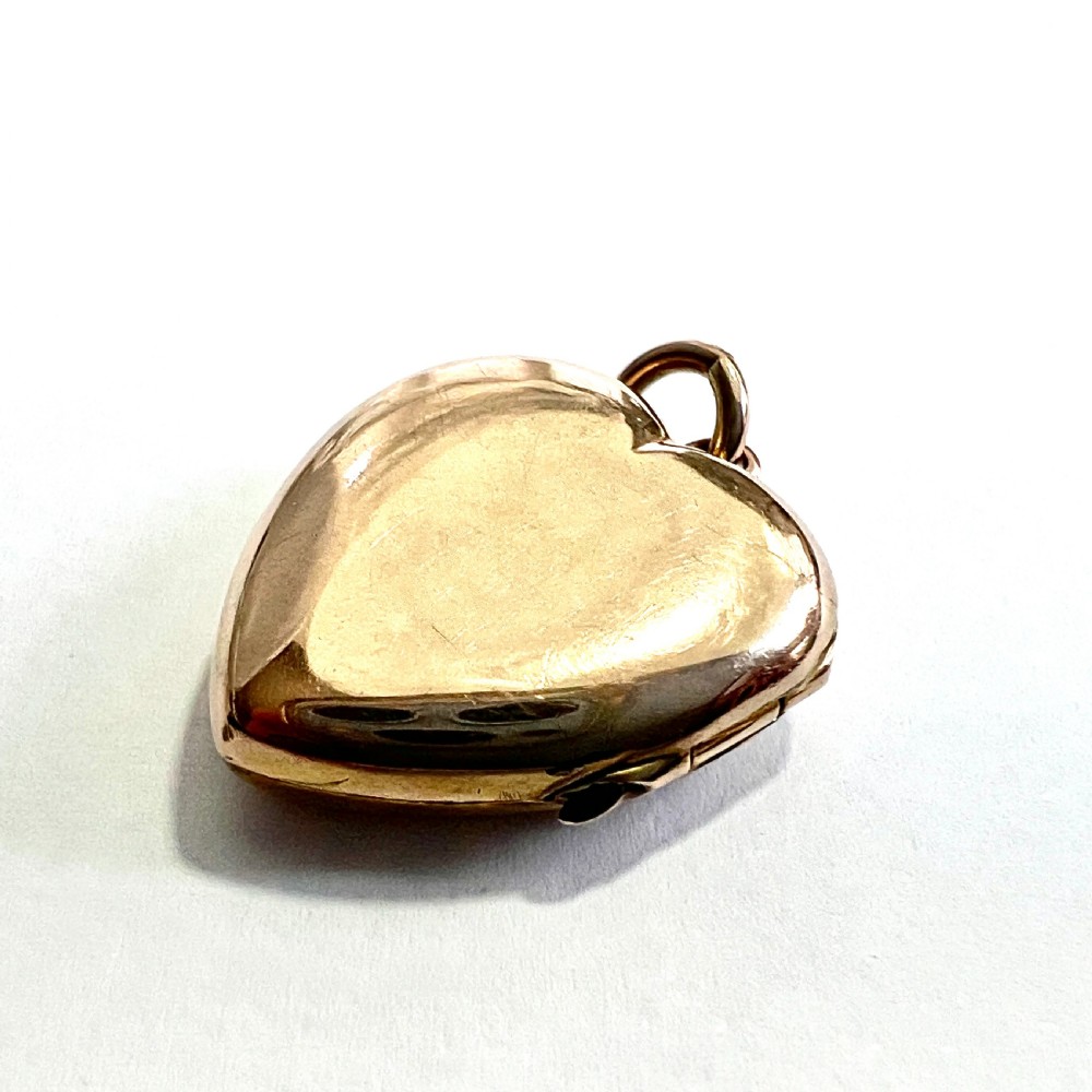 Victorian Sapphire 9CT Gold Heart Locket Pendant View IV