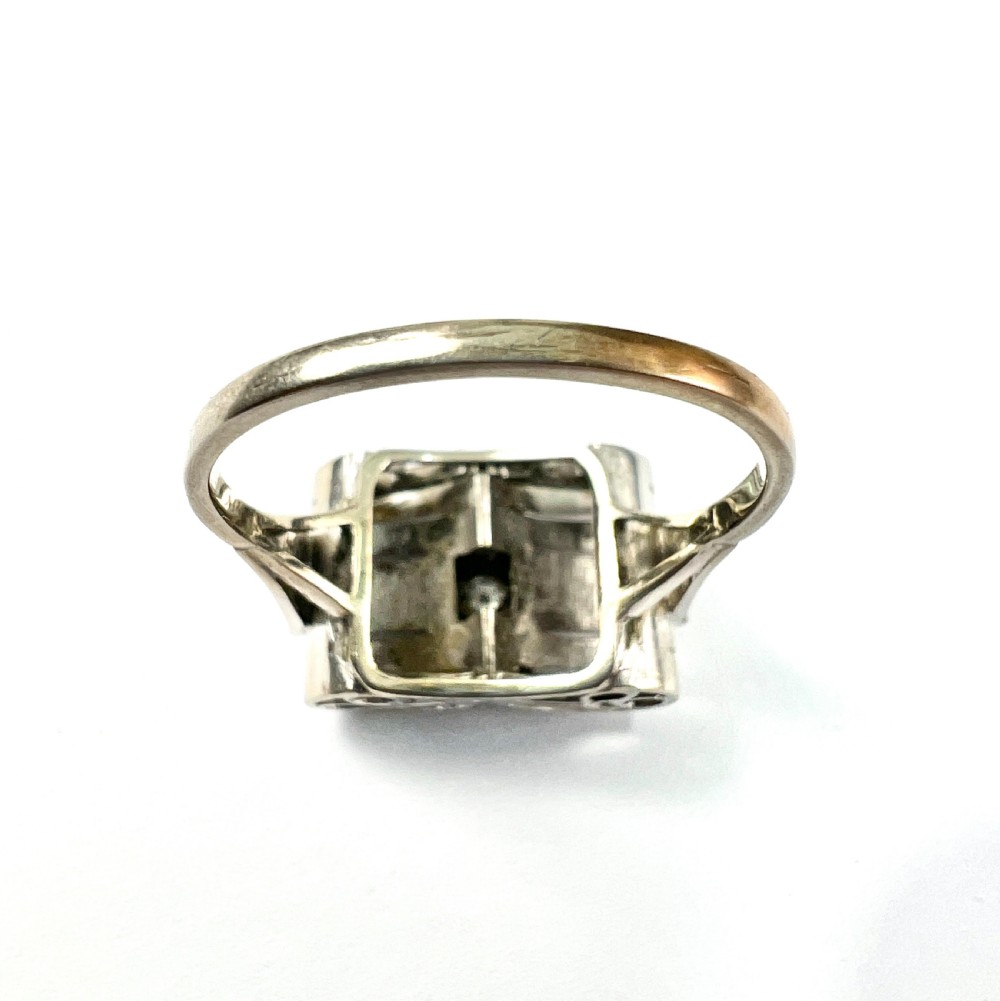 1940s Diamond 14CT White Gold Bow Ring View V