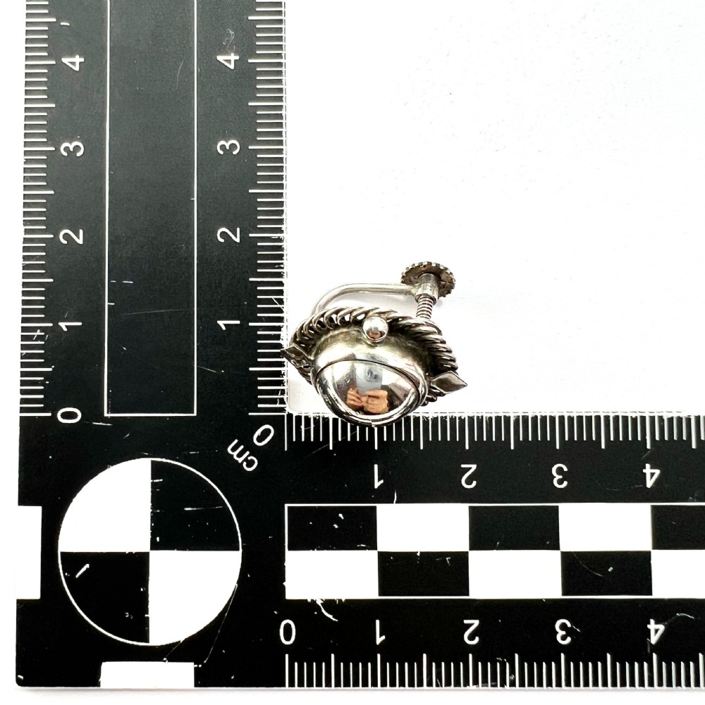 RESERVED • Vintage Georg Jensen Silver Screwback Earrings View VII