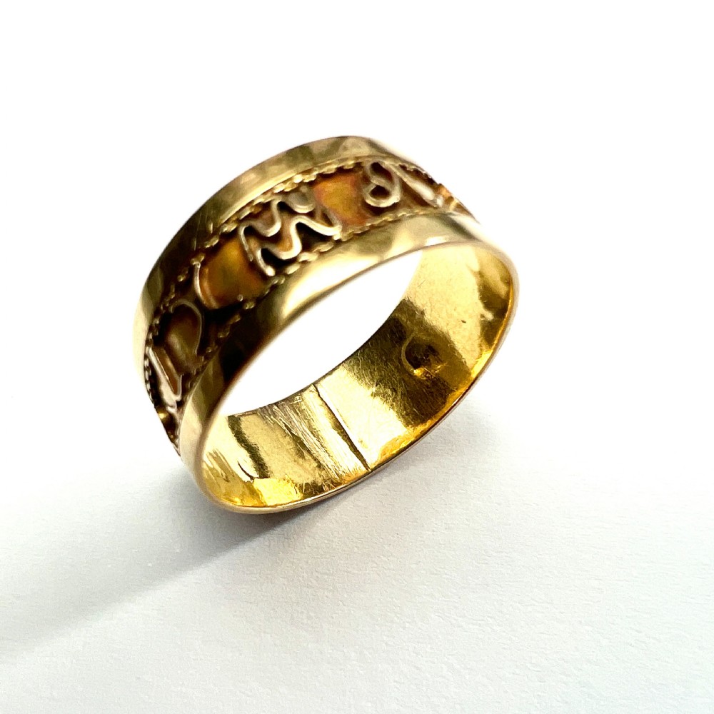 Georgian 18CT Gold Zodiac Starsign Ring View V