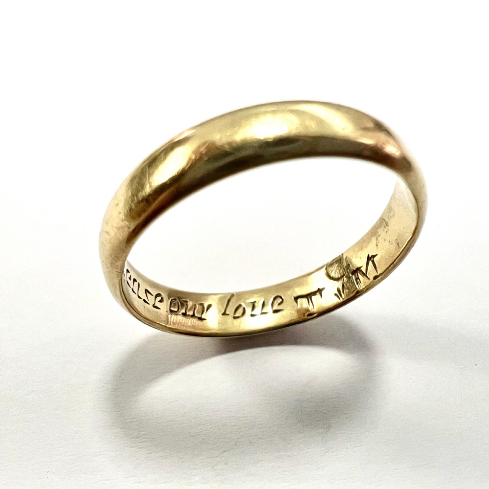 Victorian 15CT Gold Wedding Ring with Inscription