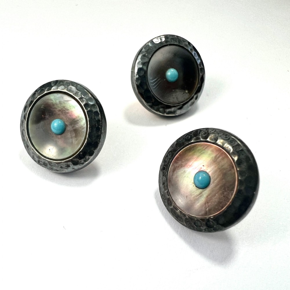 RESERVED • Boxed Set of Antique Arts and Crafts Mother of Pearl Dress Buttons View VI