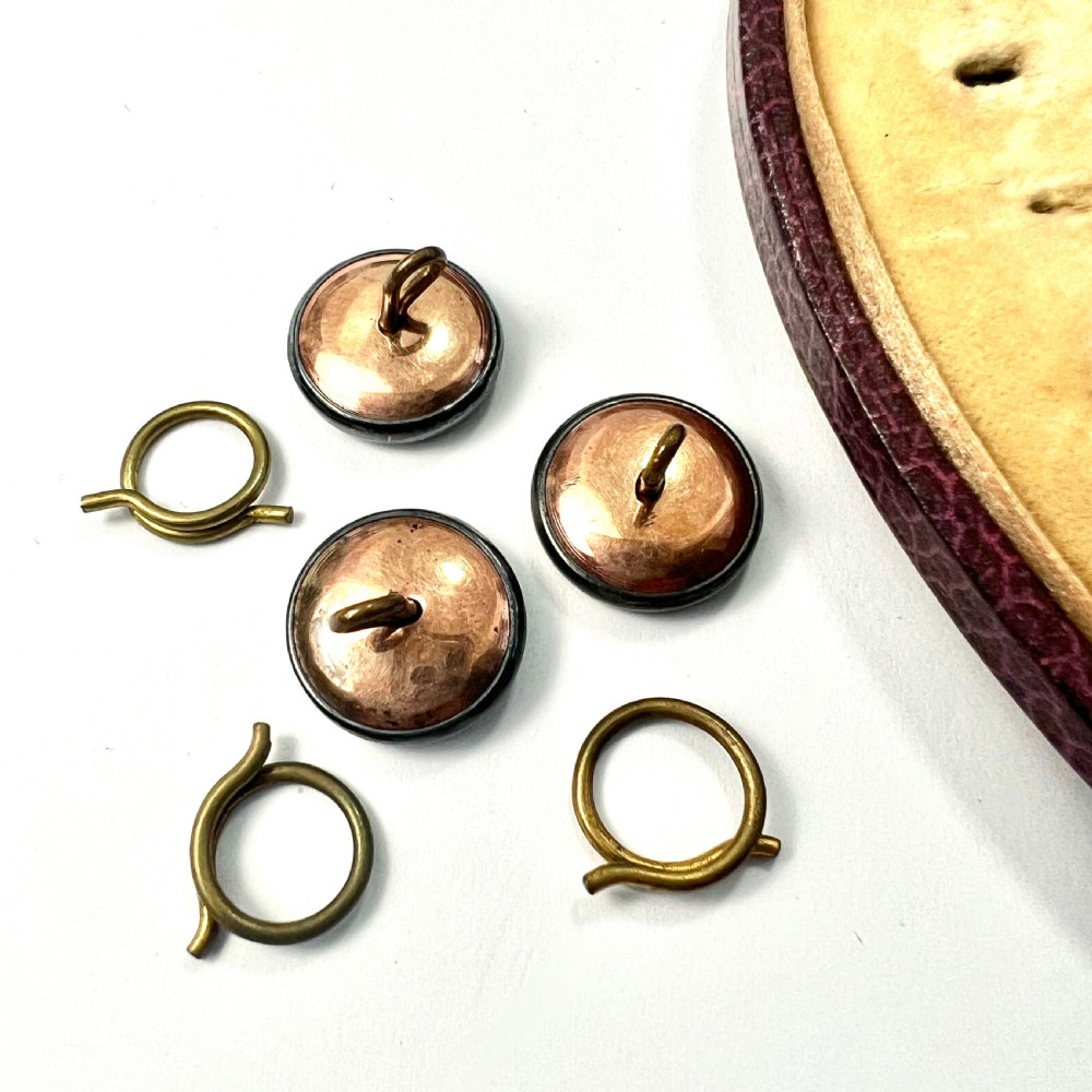 RESERVED • Boxed Set of Antique Arts and Crafts Mother of Pearl Dress Buttons View VII