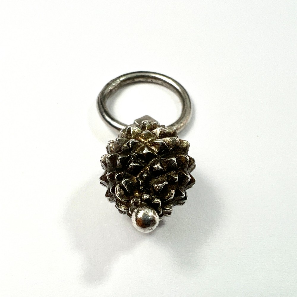 Georgian Sterling Silver Pineapple Charm Pendant  View VI