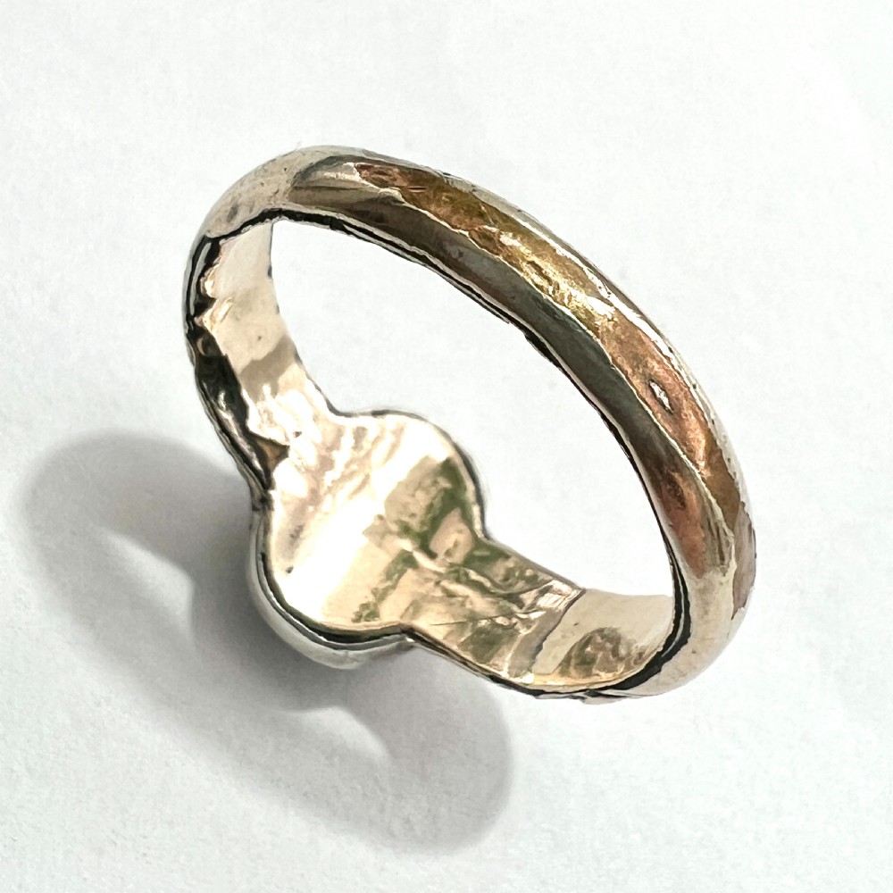 Georgian Silver and Gold Cased Garnet Solitaire Ring View XI