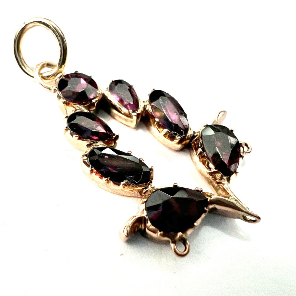 Georgian Garnet 9CT Gold Pendant Conversion