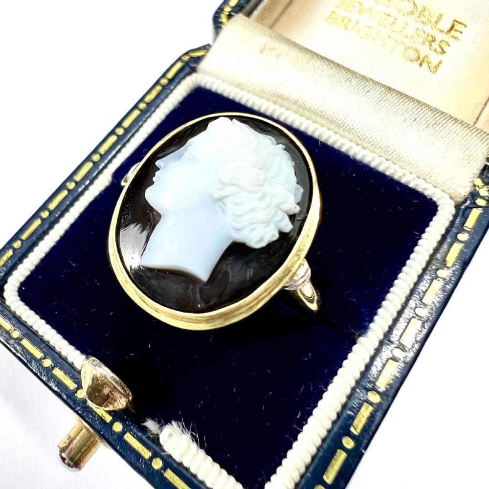 Antique 18CT Gold Carved Sardonyx Cameo Ring View III