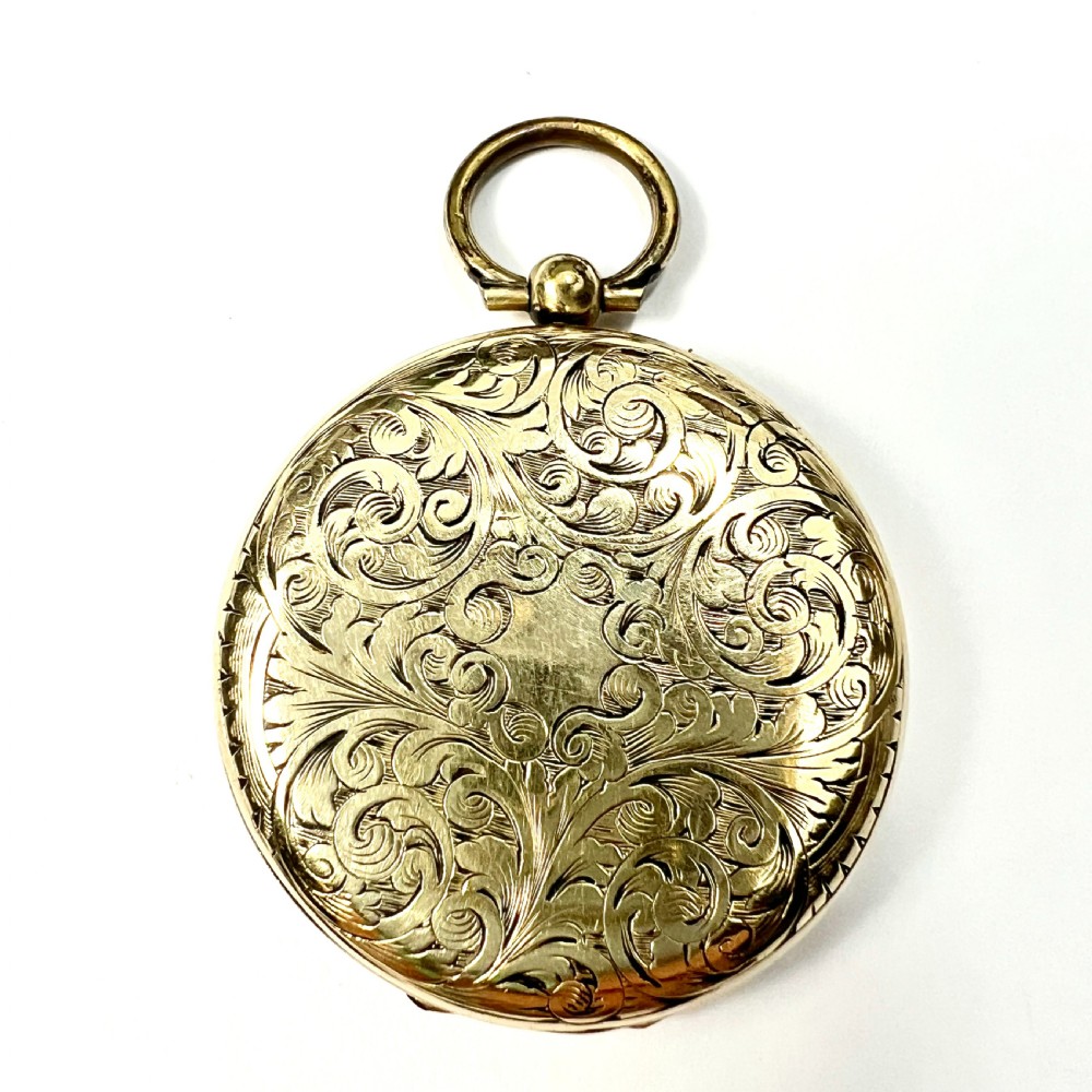 Large Victorian Pinchbeck Mourning Hair Locket View II