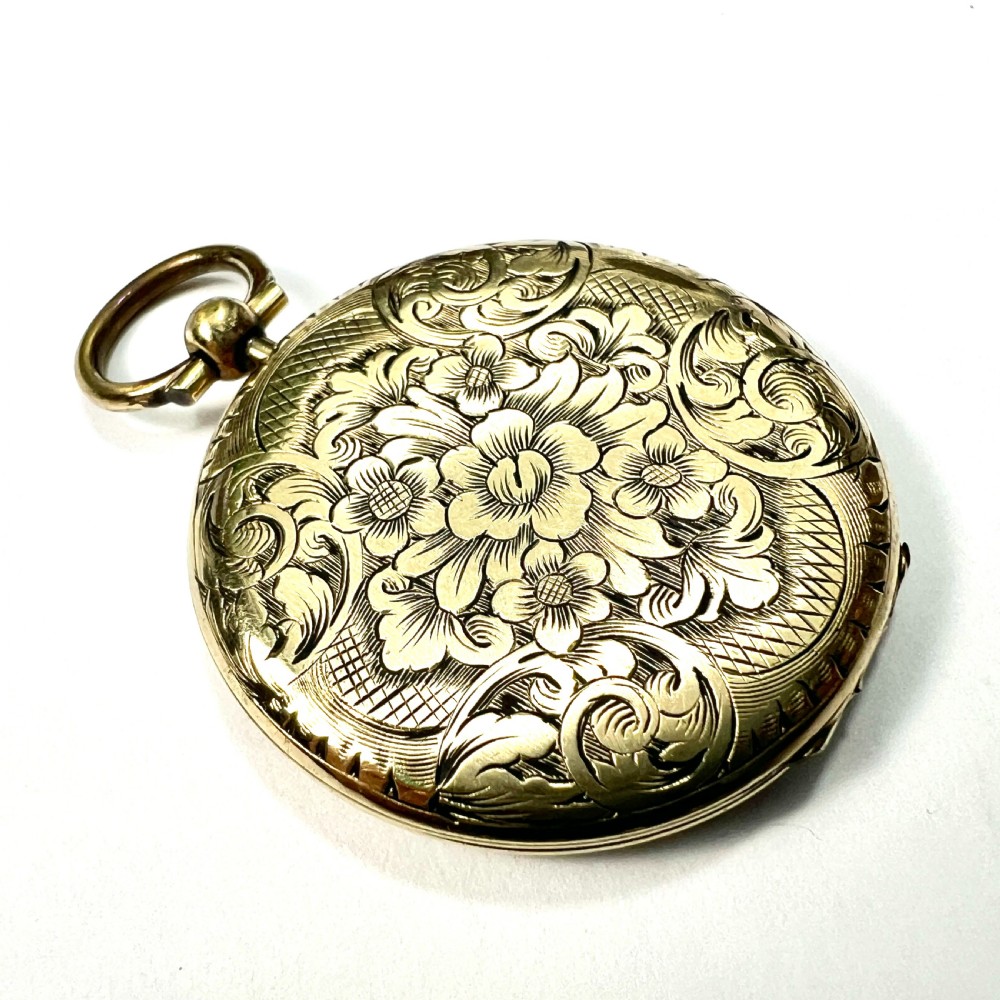 Large Victorian Pinchbeck Mourning Hair Locket View III