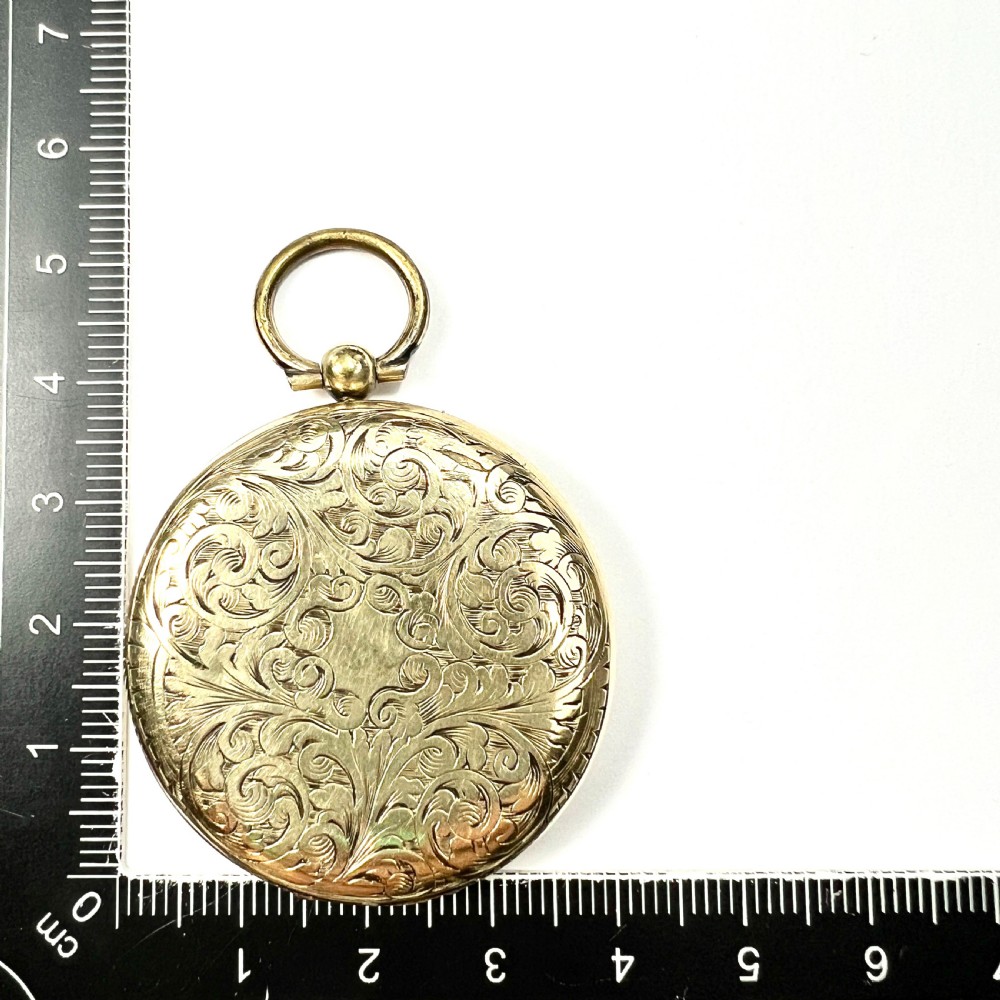 Large Victorian Pinchbeck Mourning Hair Locket View VI