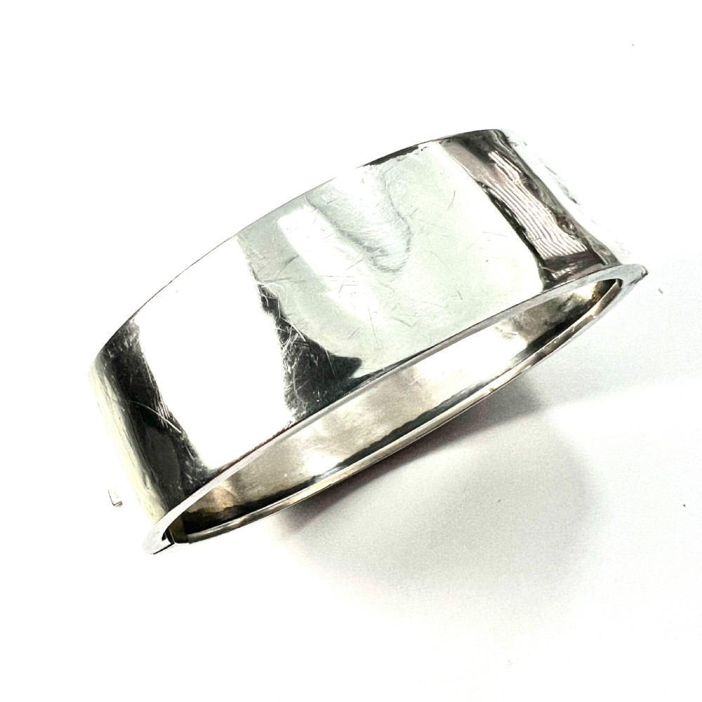 RESERVED for PR • Victorian Silver and Gold Hinged Cuff Bangle View VII
