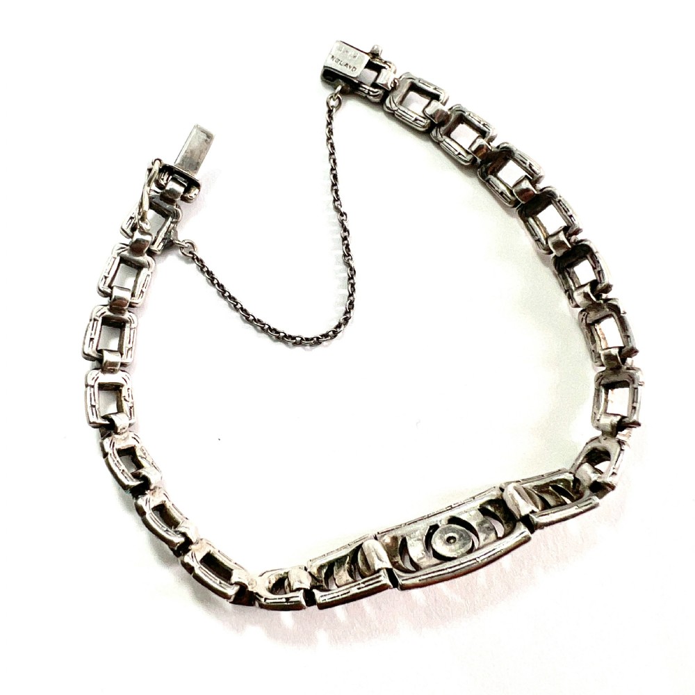 Art Deco Ciro Sterling Silver Diamond Paste Bracelet View IV