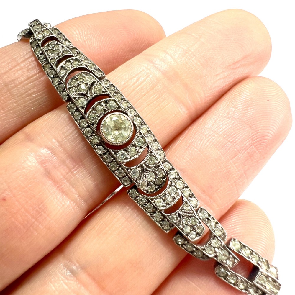 Art Deco Ciro Sterling Silver Diamond Paste Bracelet View VIII