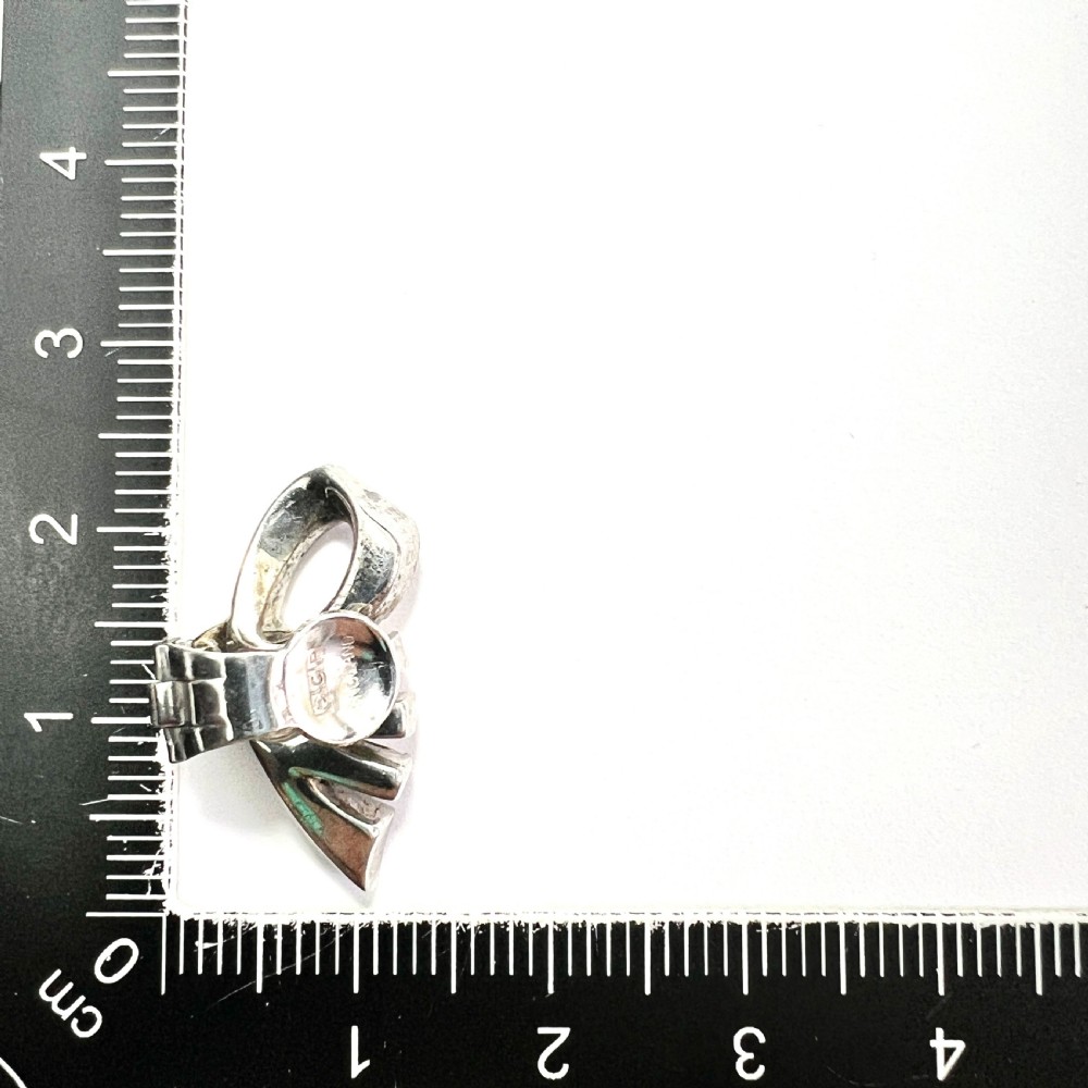 • Vintage Art Deco Ciro Sterling Silver Clip-on Earrings Ear Clips View VII
