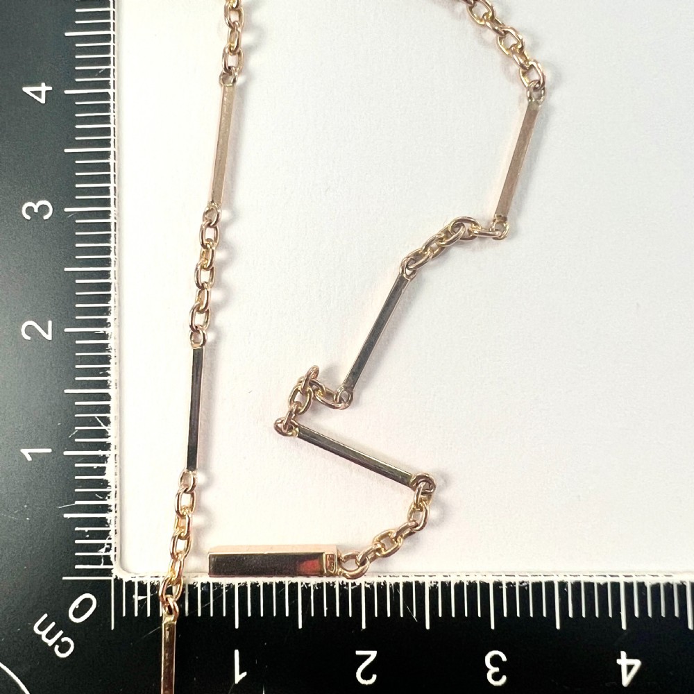 Edwardian 9CT Gold Fancy Link Chain Necklace View V