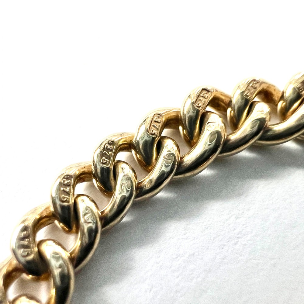 Victorian 9CT Gold Albert Chain Bracelet with Dog Clip View III