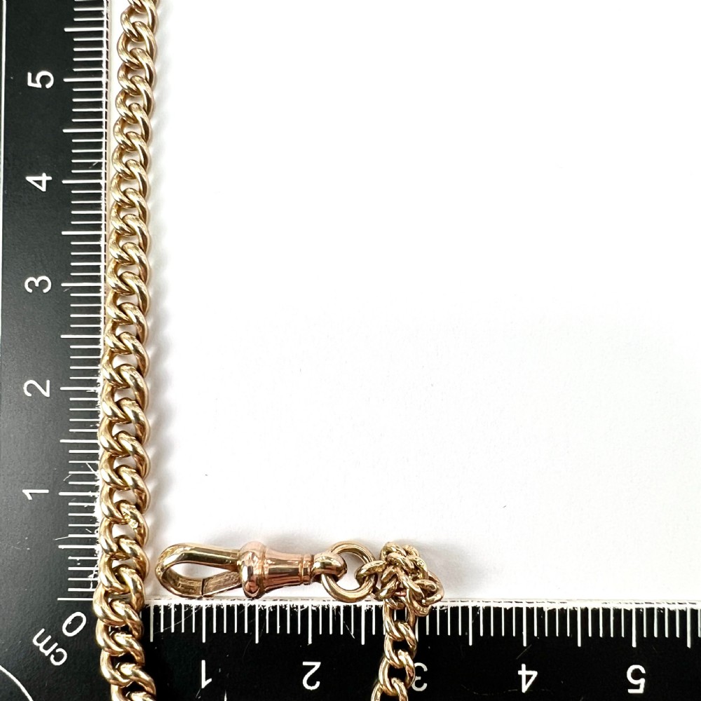 Victorian 9CT Gold Albert Chain Bracelet with Dog Clip View IV