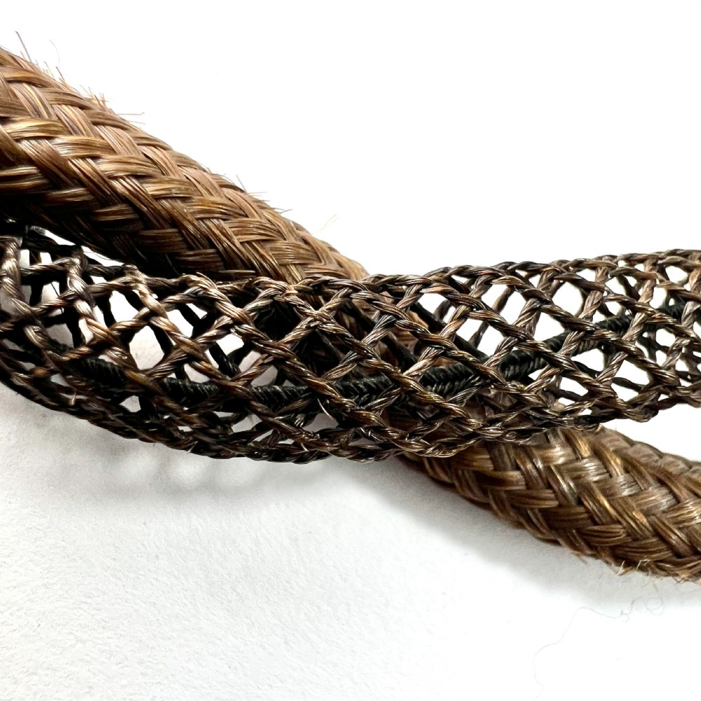 Victorian Double Portrait Woven Hair Mourning Bracelet  View III