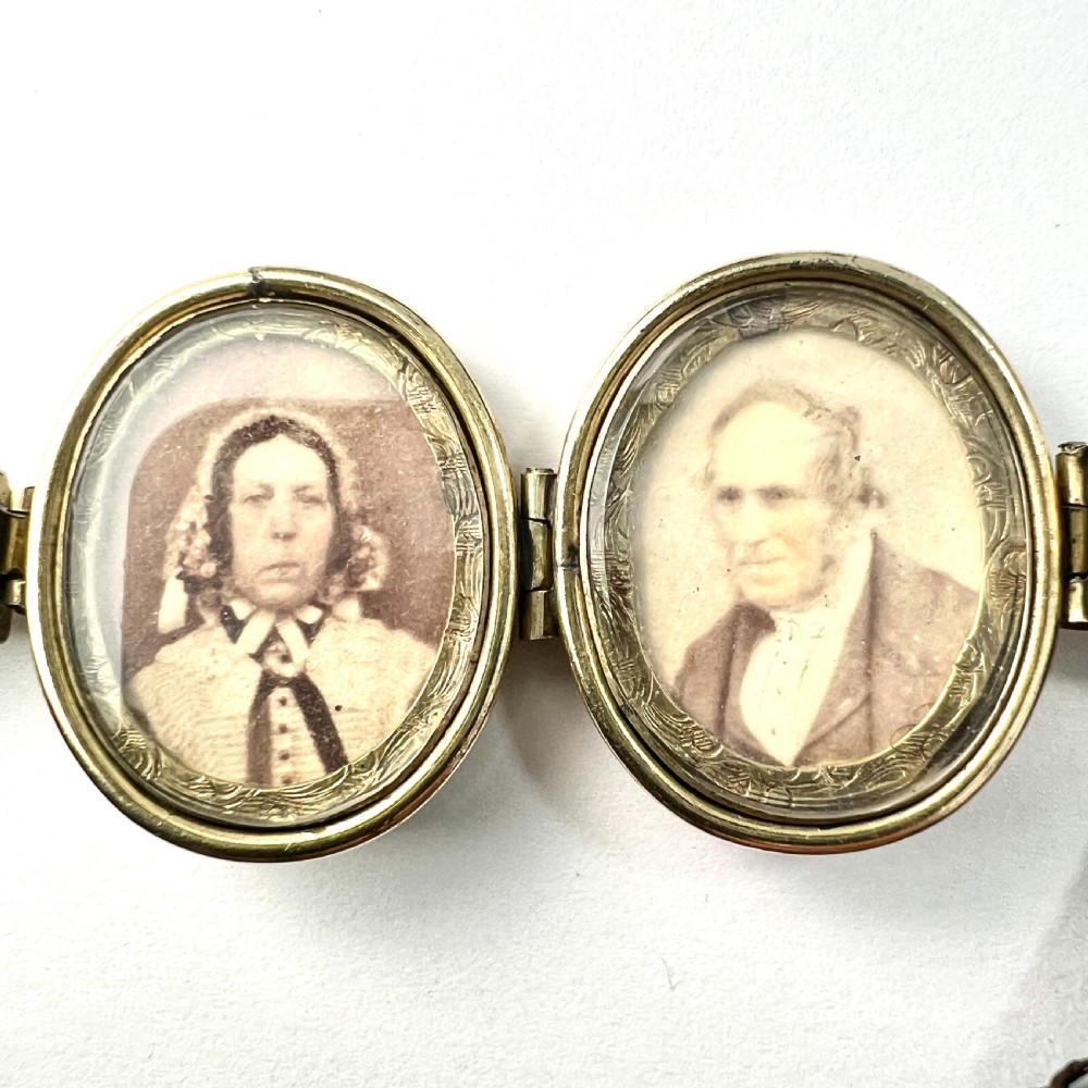 Victorian Double Portrait Woven Hair Mourning Bracelet  View IV