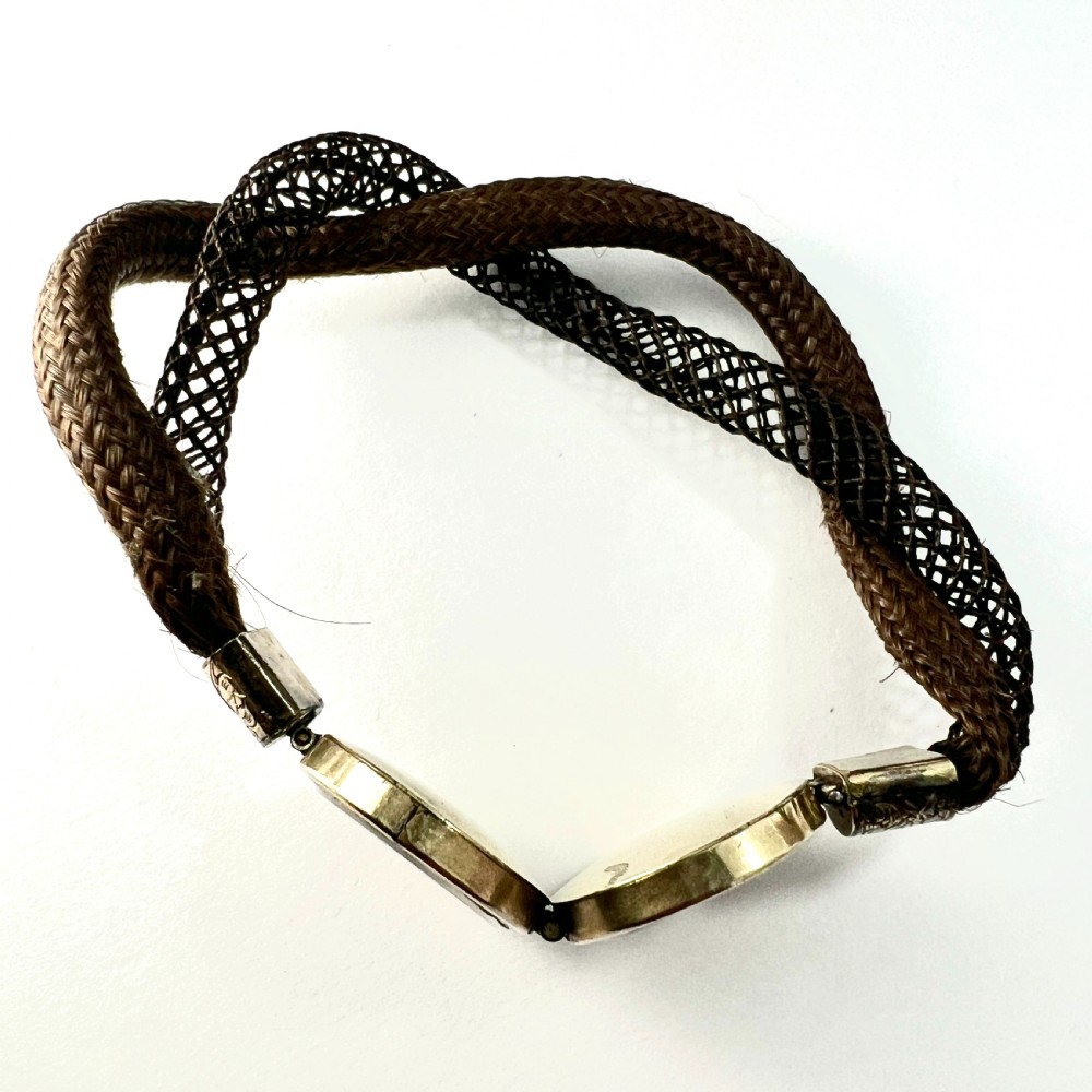Victorian Double Portrait Woven Hair Mourning Bracelet  View VII