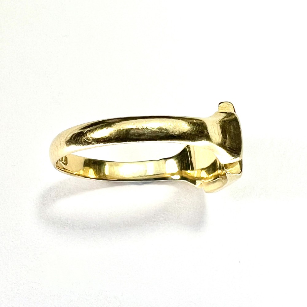 1929 Vintage Art Deco 18CT Gold Monogram Signet Ring View V