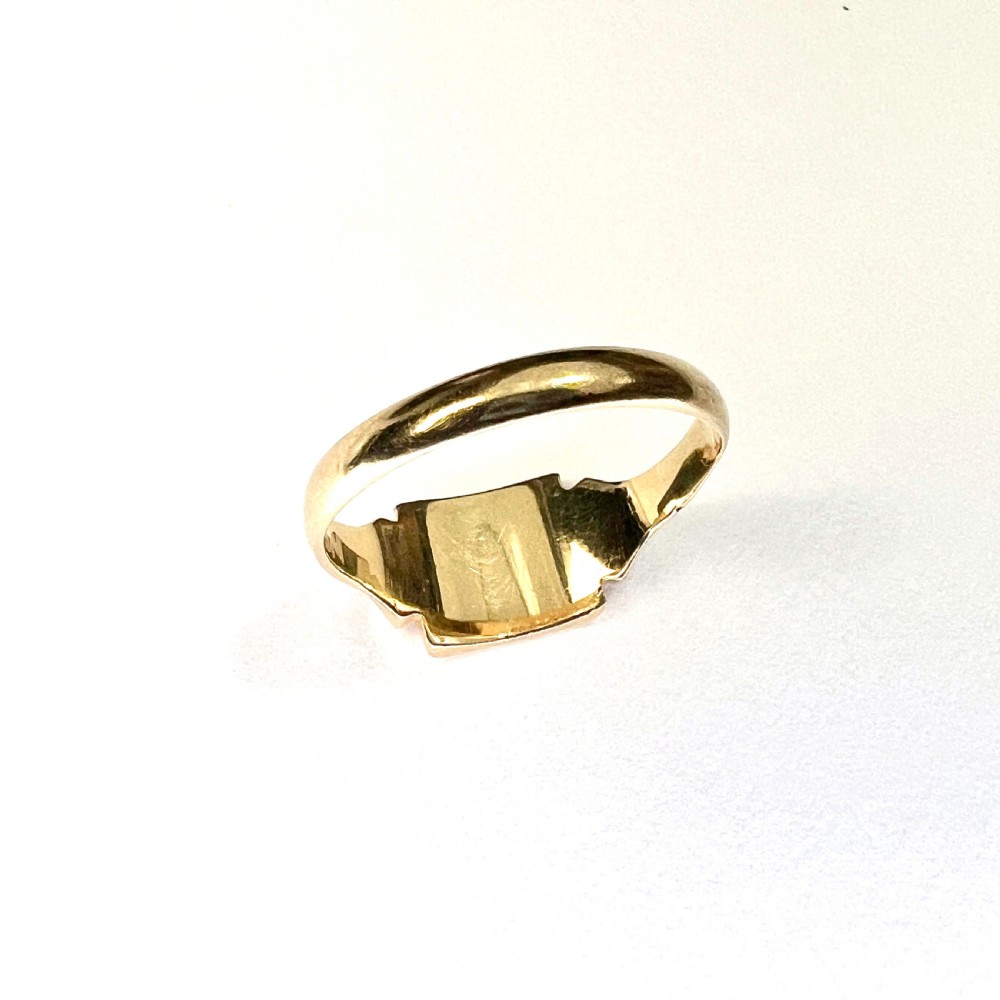 1929 Vintage Art Deco 18CT Gold Monogram Signet Ring View VI