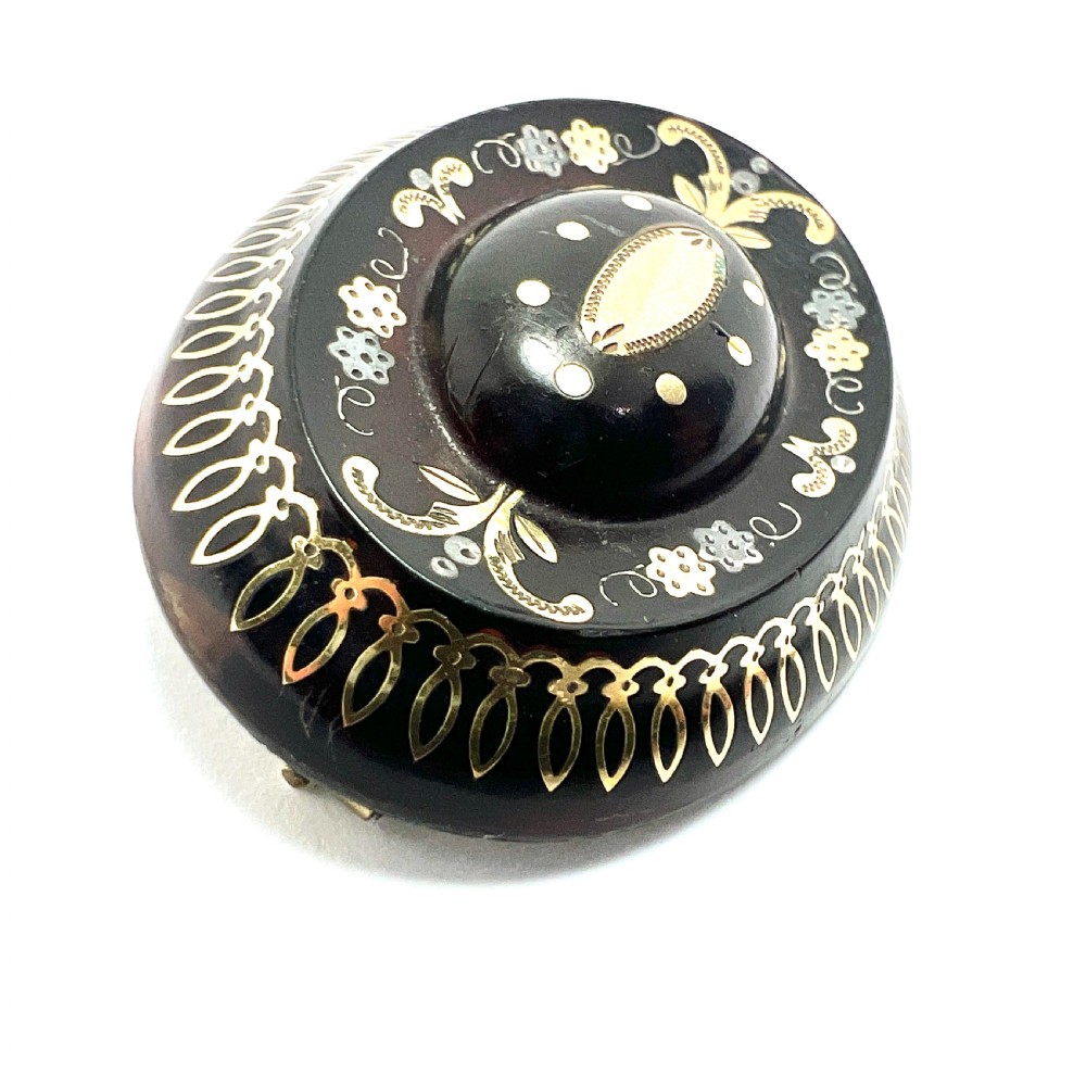 Victorian Pique Work Brooch in Gold and Silver View IV