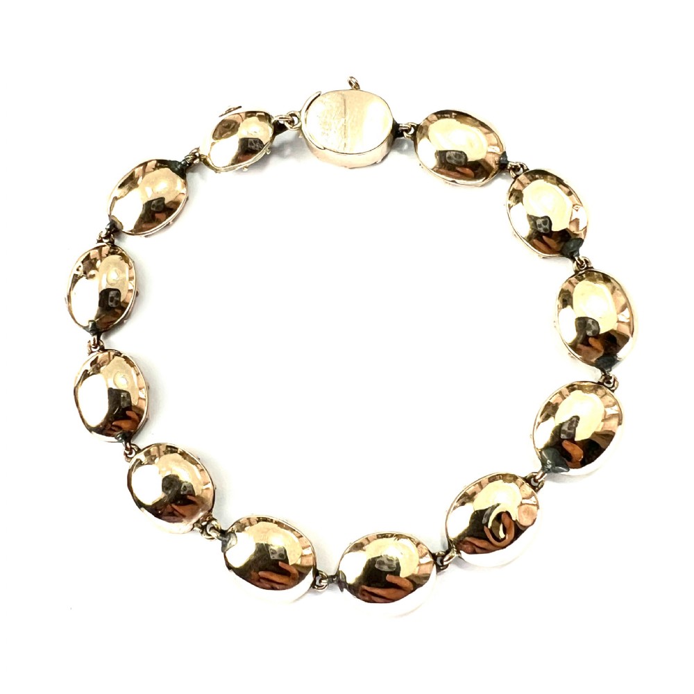Georgian Flat Cut Garnet 9CT Gold Bracelet View II