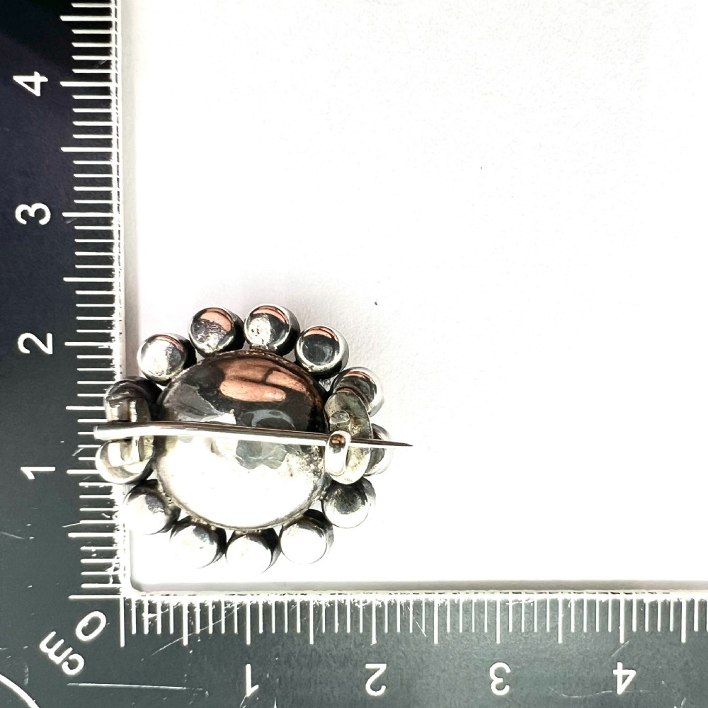 Georgian Silver Garnet Carbuncle Cluster Brooch View VII