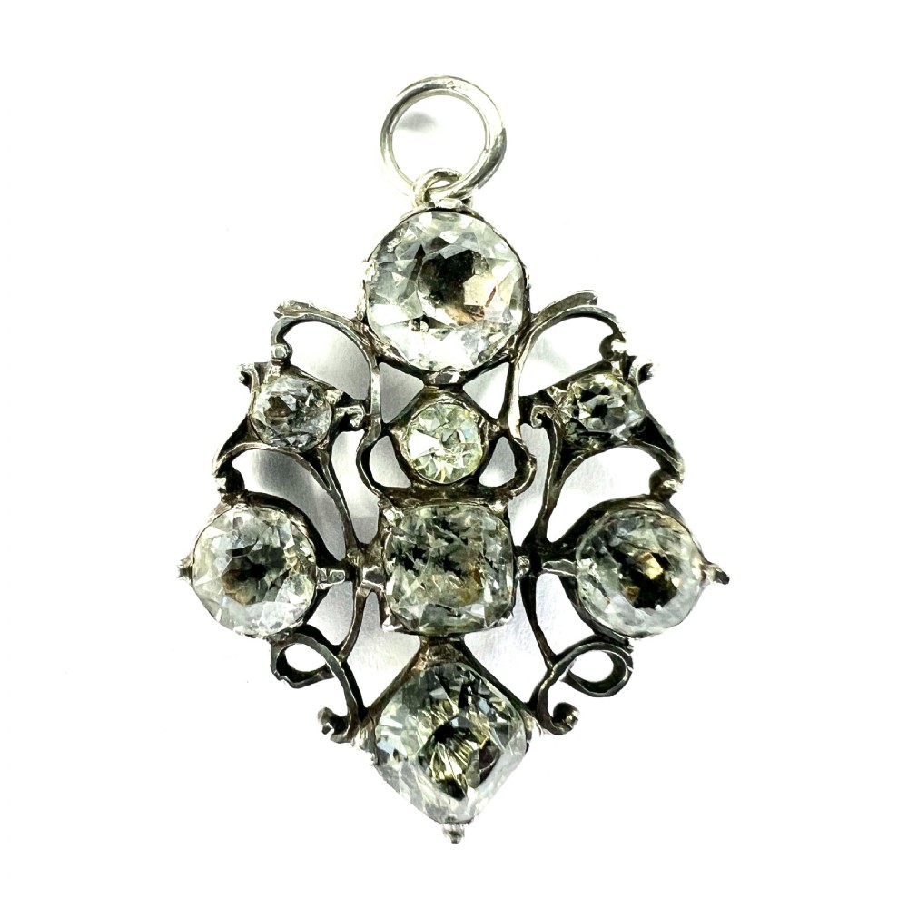 Georgian Silver Rock Crystal Pendant Conversion
