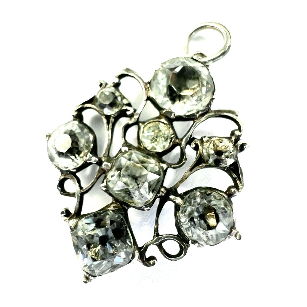 Georgian Silver Rock Crystal Pendant Conversion View II