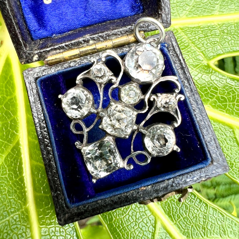 Georgian Silver Rock Crystal Pendant Conversion View VI