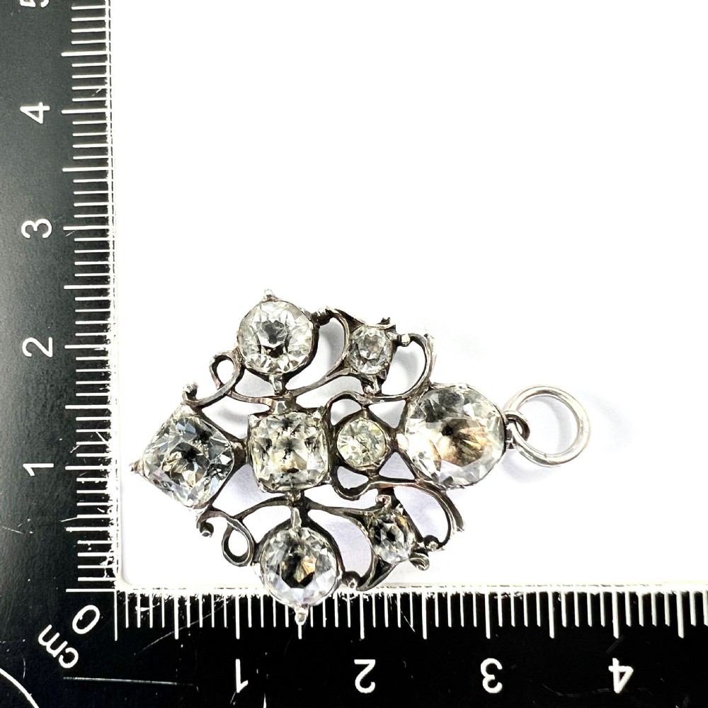 Georgian Silver Rock Crystal Pendant Conversion View VIII