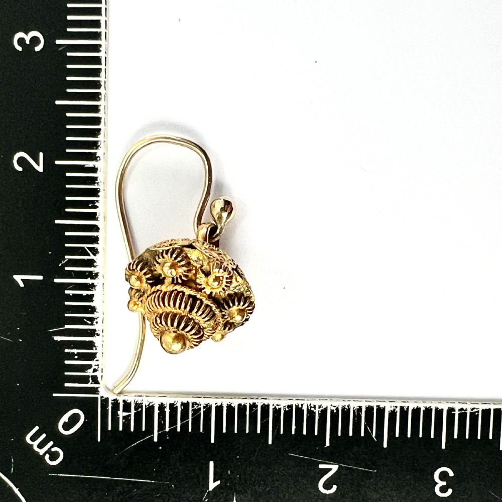  Victorian Cannetille Drop Earrings on 9CT Gold Wires View VI