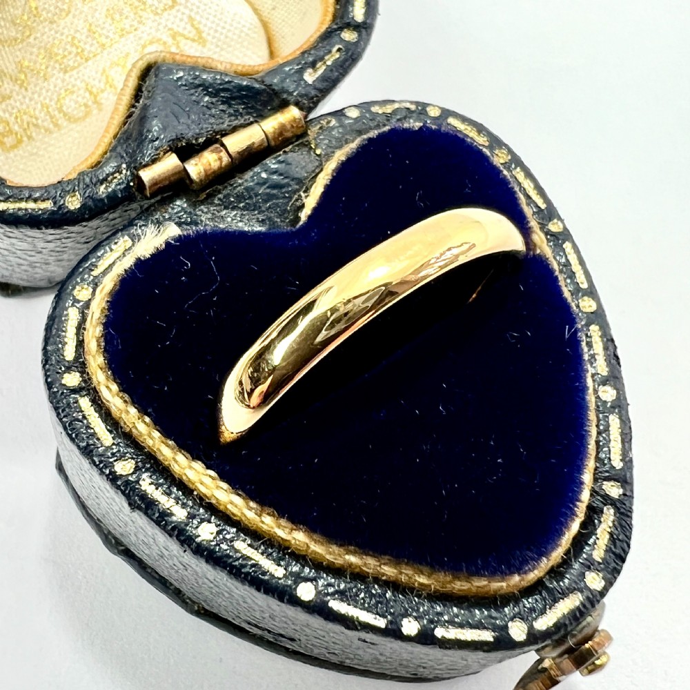 Slim Vintage 22CT Gold Wedding Band • Stacking Ring