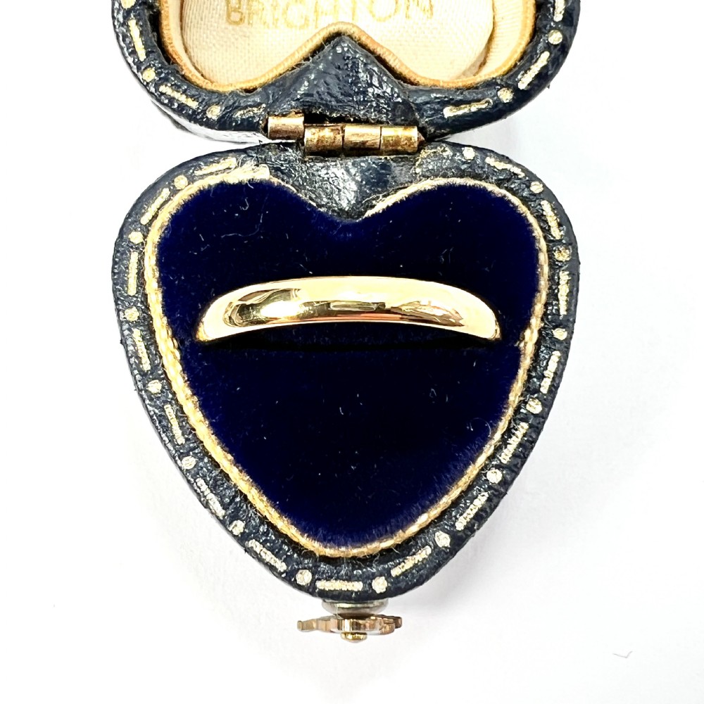 Slim Vintage 22CT Gold Wedding Band • Stacking Ring View II