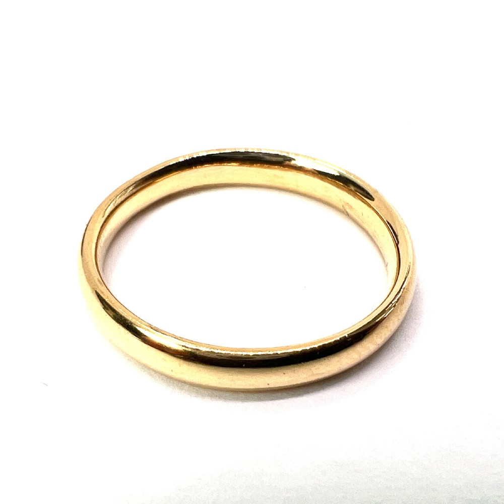 Slim Vintage 22CT Gold Wedding Band • Stacking Ring View IV