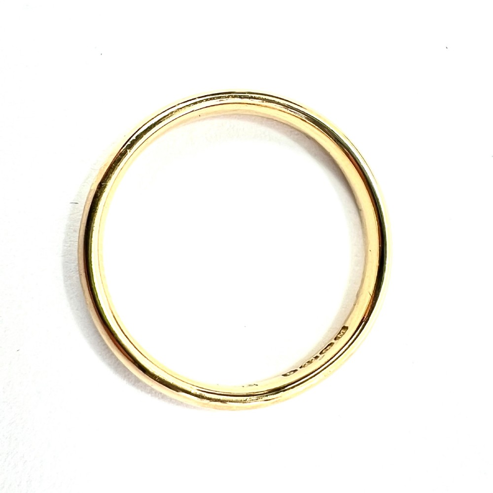 Slim Vintage 22CT Gold Wedding Band • Stacking Ring View VI