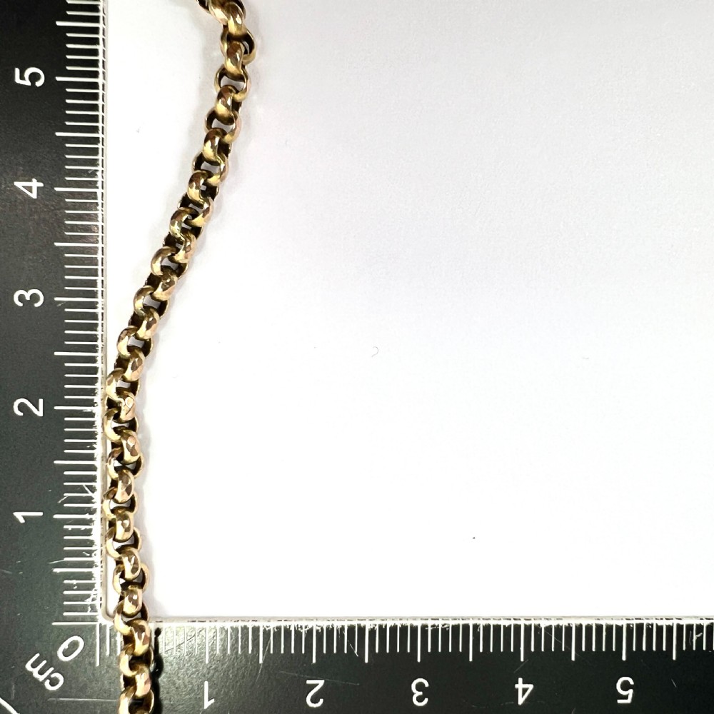 Edwardian 9CT Gold Belcher Chain Necklace View VI