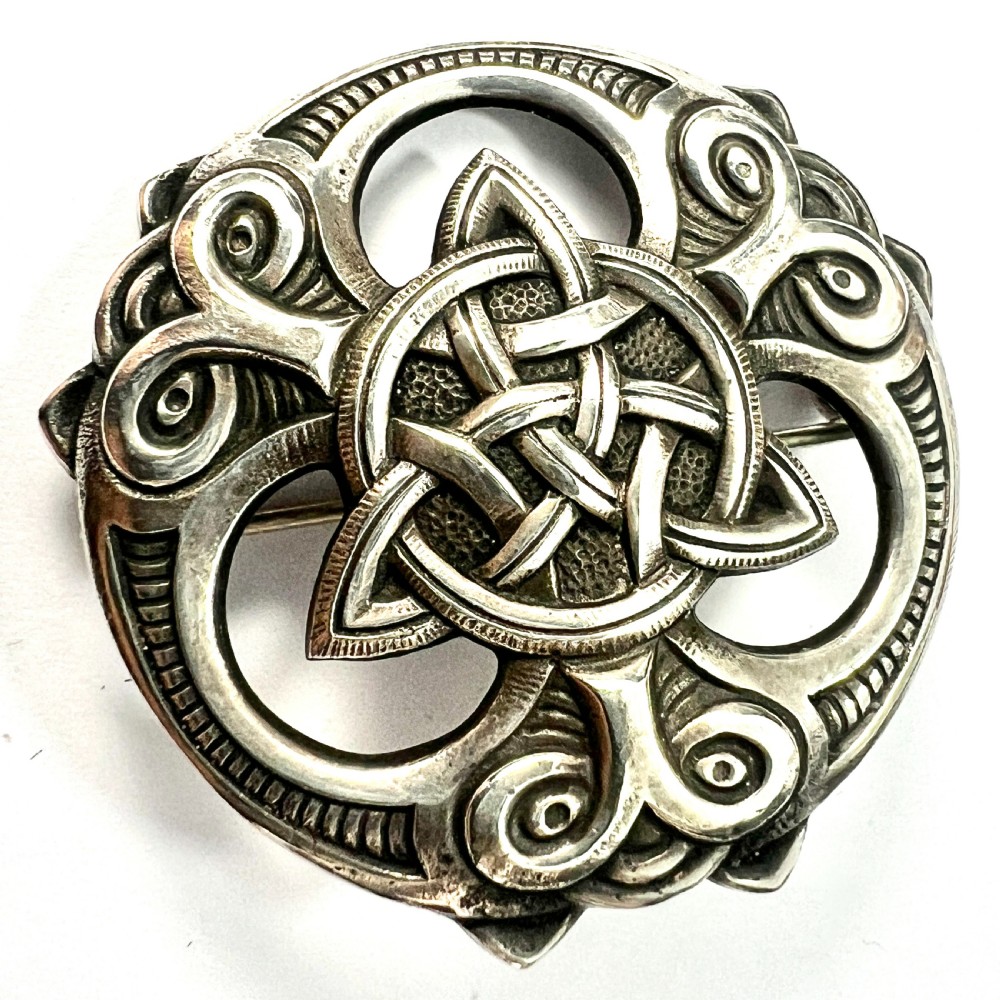 Antique Norwegian Norse Silver Wolf Viking Brooch View IV