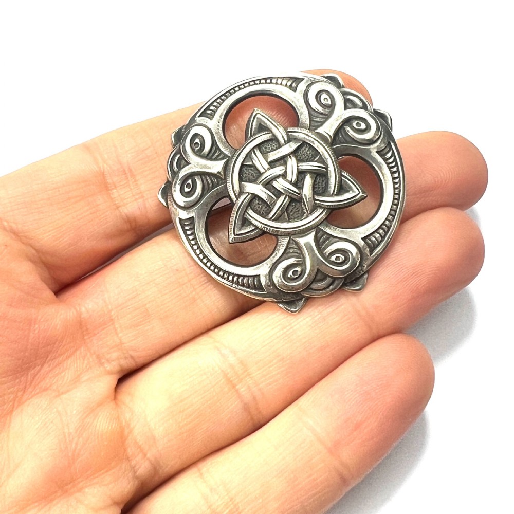 Antique Norwegian Norse Silver Wolf Viking Brooch View VII