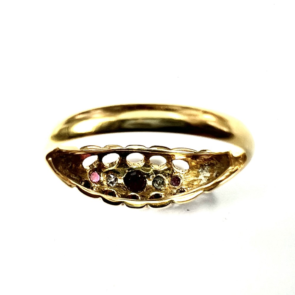 Edwardian Ruby and Diamond 18CT Gold Ring View V