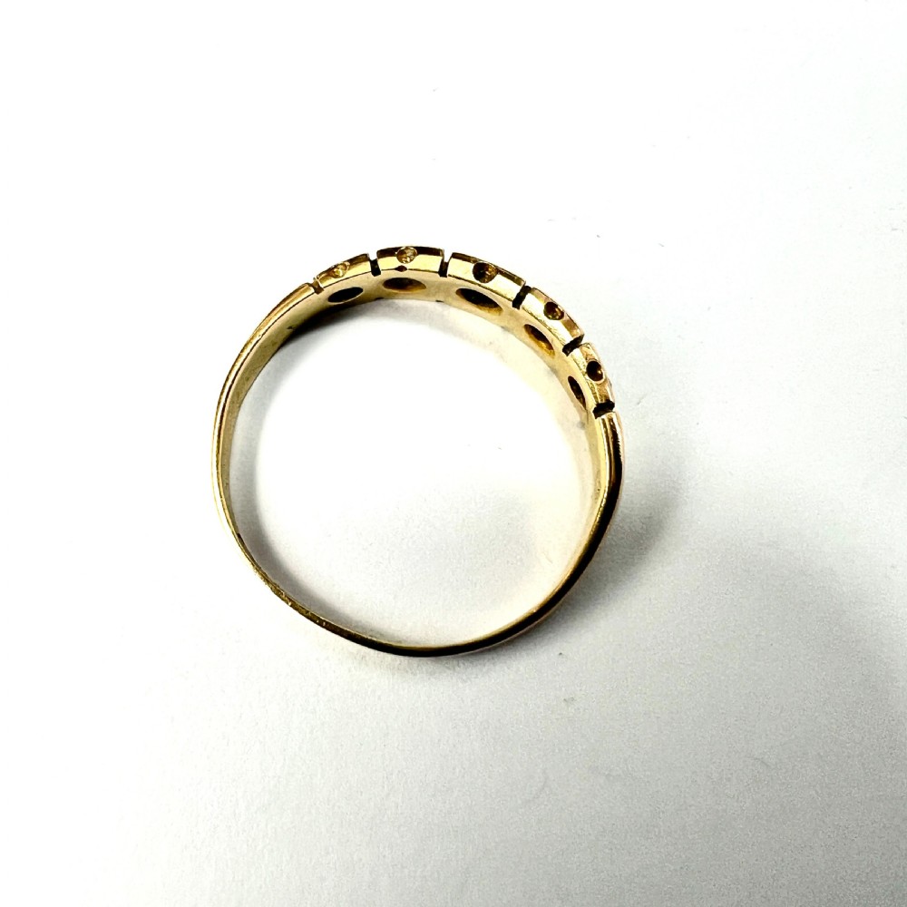 Victorian 18CT Gold Ruby and Diamond Stacking Ring View VII