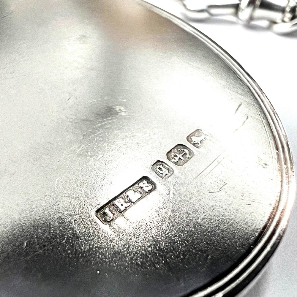 Huge Antique Silver Crane and Blossom Locket Book Chain Necklace View VII