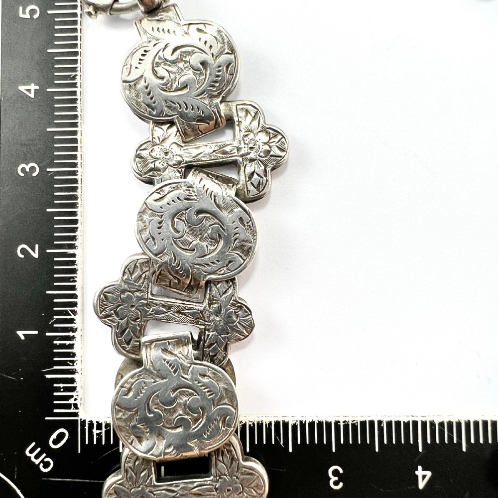 Victorian Silver Book Chain Collar Necklace View VIII
