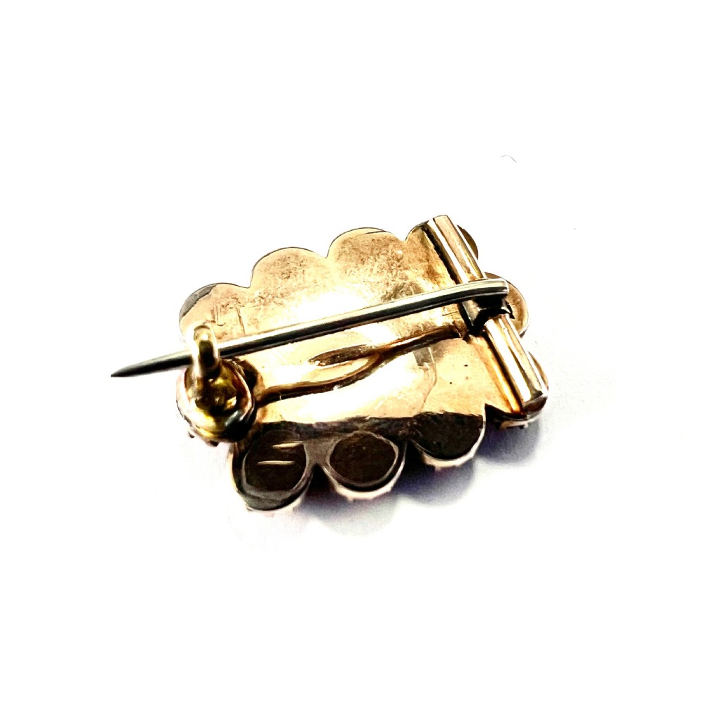 Georgian Coral Gold Cased Mourning Brooch View VI